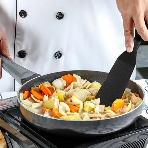Miniatura 3 de Zopeal 2 Piezas Espátula para Crepes de Silicona Estrecha y Larga, Volteador Resistente al Calor para Cocinar, Espátula para Tortitas Antiadherente