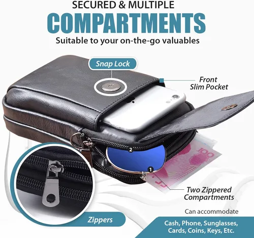 Miniatura 3 de Funda de cuero Hengwin para teléfono se ajusta para iPhone 16 Pro Max 15 Plus 14 Pro Max 13 Pro Max 12 Pro Max Samsung Galaxy S24 Ultra S23 Ultra