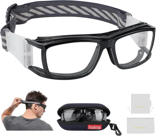 Miniatura 14 de SooGree Anteojos deportivos para hombres y mujeres, para baloncesto, fútbol, deportes, antiniebla, choque, colisión, gafas de uso