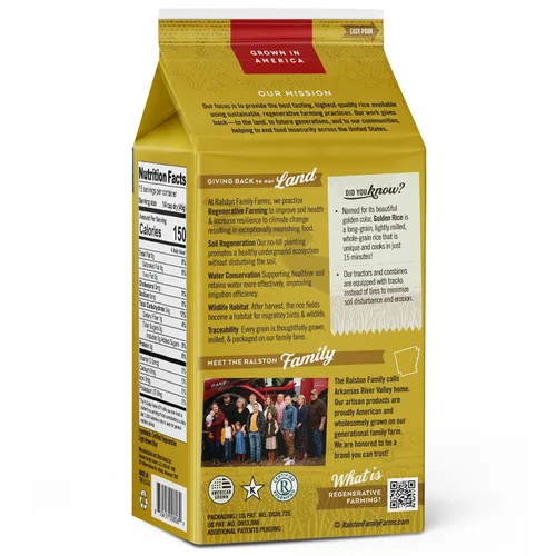 Miniatura 3 de Ralston Family Farms Arroz dorado, caja de 24 onzas: paquete de 6, cultivado en Estados Unidos, sin OMG, naturalmente sin gluten