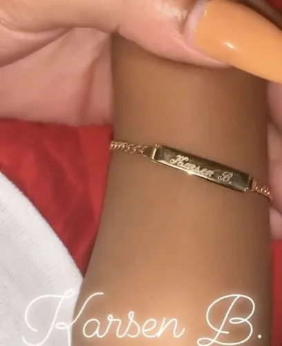 Miniatura 2 de Pulsera de identificación cubana pulida semisólida de 14 quilates, Oro amarillo de 14 k, no disponible