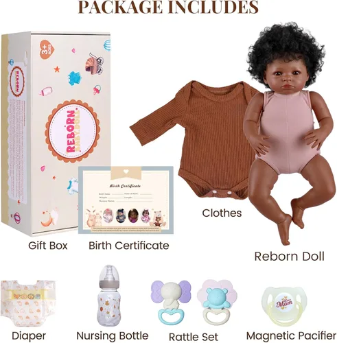Miniatura 9 de BABESIDE Muñecas realistas de bebé Reborn de 18 pulgadas, cuerpo suave, realista, muñeca de bebé recién nacida, muñecas de bebé de la vida real