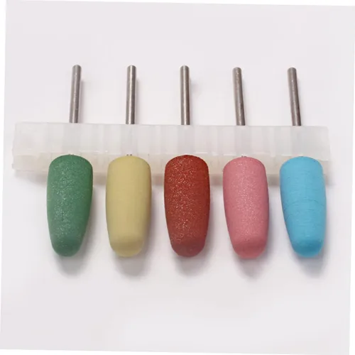 Miniatura 2 de 10 piezas de pulidor de uñas de salón de manicura suministros de arte de uñas brocas de goma brocas de lijado de uñas brocas de manicura brocas