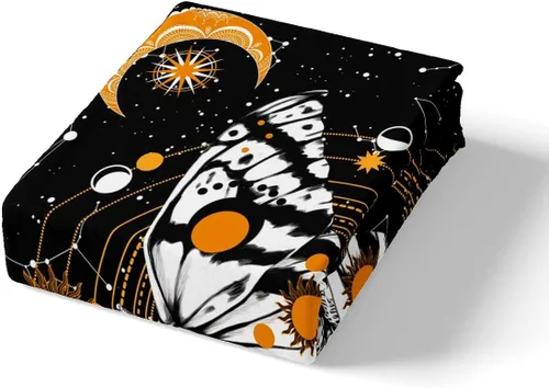 Miniatura 4 de Erosebridal Funda de edredón de sol y luna para adolescentes y adultos, funda de edredón de hongos amarillos, tamaño individual, juego de colcha