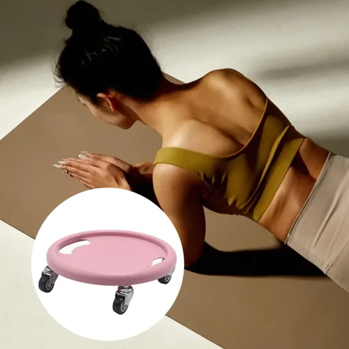 Miniatura 9 de Rodillo de abdominales, equipo de ejercicio abdominal con 4 rodillos, llave de cortesía para rueda abdominal, tablero giratorio de 360 grados, rueda