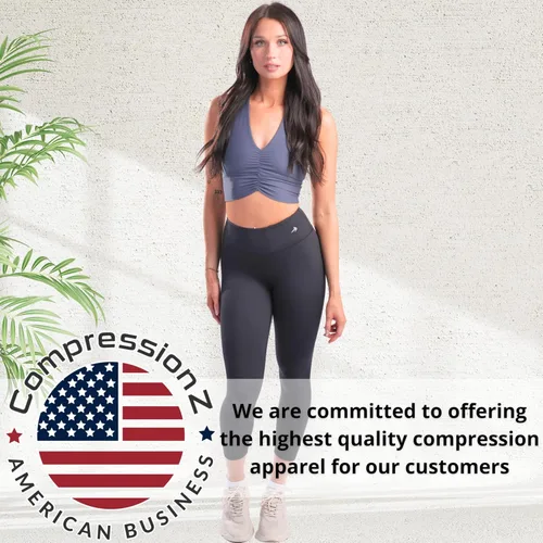 Miniatura 21 de CompressionZ - Leggings de compresión de cintura alta para mujer, para hacer yoga, correr, ir al gimnasio, fitness y entrenar a diario, pantalones