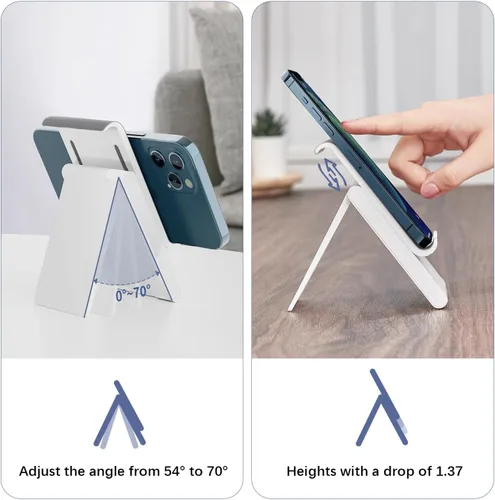 Miniatura 4 de OLizee® Soporte para tableta Soporte para tableta de ángulo y altura ajustable Soporte para teléfono con almohadillas antideslizantes Soporte