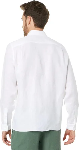 Miniatura 2 de Lacoste Camisa de manga larga con botones de lino y bolsillo frontal para hombre