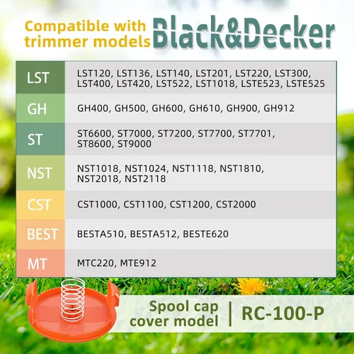 Miniatura 5 de YWTESCH Paquete de 16 cuerdas para malezas compatibles con Black+Decker, carrete de repuesto AF-100 de 360 pies y 0.065 pulgadas, línea