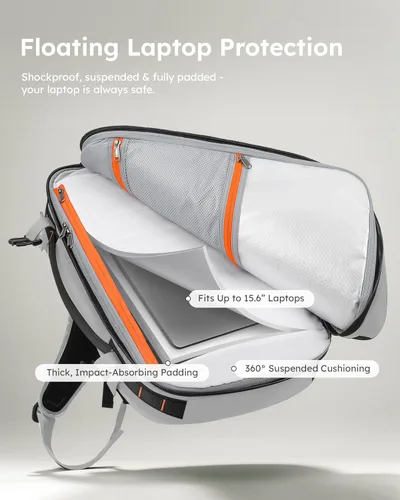 Miniatura 3 de Tolaccea - Mochila de viaje, aprobada para vuelos TSA, equipaje de mano para negocios, mochila resistente para computadora de gran tamaño, duradera