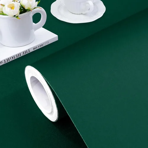 Miniatura 11 de Jeweluck Papel tapiz azul claro para despegar y pegar, papel de contacto azul cielo, 15.7 x 118.1 pulgadas, vinilo autoadhesivo puro mate extraíble