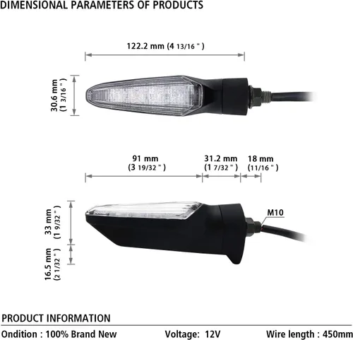 Miniatura 3 de Luz de señal de giro LED de alta luminosidad+luz de día para Yamaha MT-09 para Kawasaki Z800 para Suzuki GSX para Honda CBR1000 CBR600 - ámbar/rojo