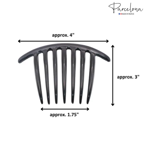 Miniatura 6 de Parcelona French Twist - Juego de 2 peines de celuloide de 4 pulgadas (4.0 in), flexibles, duraderos, antideslizantes, accesorios para el cabello
