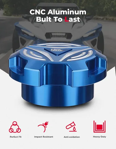 Miniatura 4 de KEMIMOTO Tapa de gasolina compatible con Polaris Slingshot 2015-2026, tapa de gas de aluminio CNC, tapa de depósito de combustible, accesorios