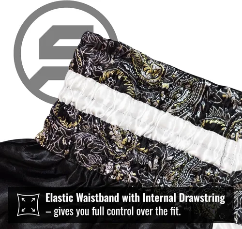 Miniatura 4 de Pantalones cortos clásicos de Muay Thai para hombres y mujeres, boxeo, kickboxing, alto grado, artes marciales mixtas, ropa de entrenamiento