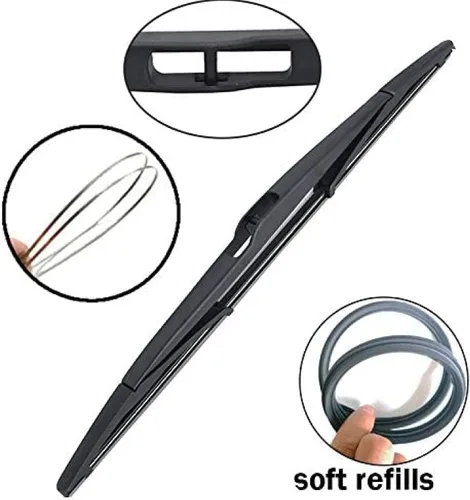 Miniatura 4 de Juego de limpiaparabrisas trasero, compatible con Peugeot 207 Hatchback 2006-2014 de 16 pulgadas y repuesto de brazo