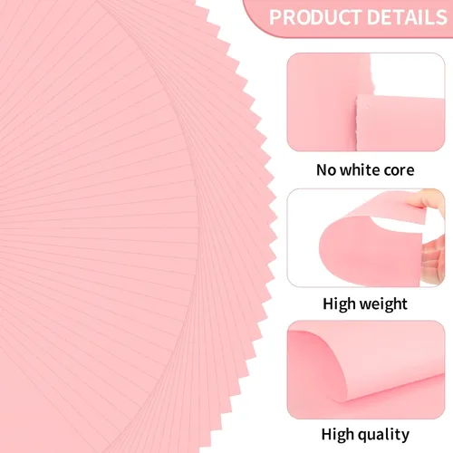 Miniatura 3 de Uncle Paul 40 hojas románticas de cartulina rosa – 8.5 x 11 pulgadas, doble cara, papel de impresora de 65 libras, perfecto para álbumes de rosado