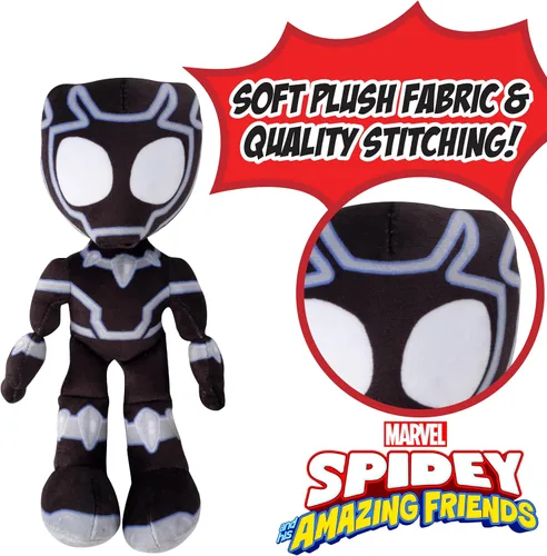 Miniatura 3 de Marvel Spidey and His Amazing Friends - Figura de peluche de 8 pulgadas de Black Panther – Figura de juguete de Spider-Man – Producto