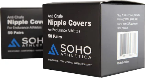 Miniatura 7 de 50 pares de cubiertas para pezones para hombre, para correr, evitan los pezones de los corredores, detienen rozaduras en los pezones durante