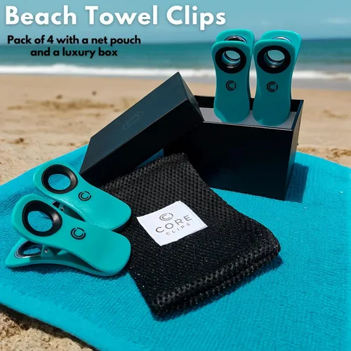 Miniatura 2 de Clips para toallas de playa para sillas de crucero, soportes para toallas resistentes para sillas de salón, clips de piscina grandes de apertura