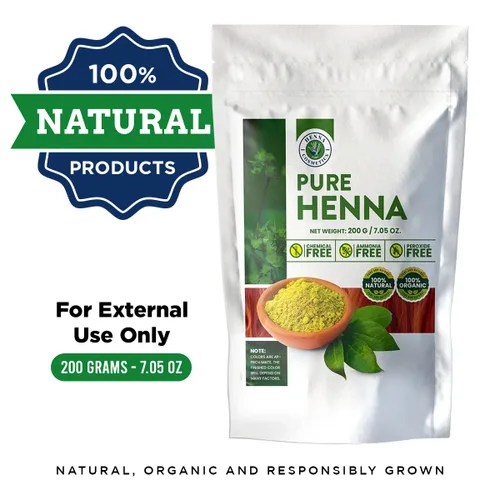 Miniatura 3 de Tinte de color de cabello de henna natural, polvo de henna 100% puro para el crecimiento del cabello orgánico (200g/7.05 onzas, Marrón Rojo)