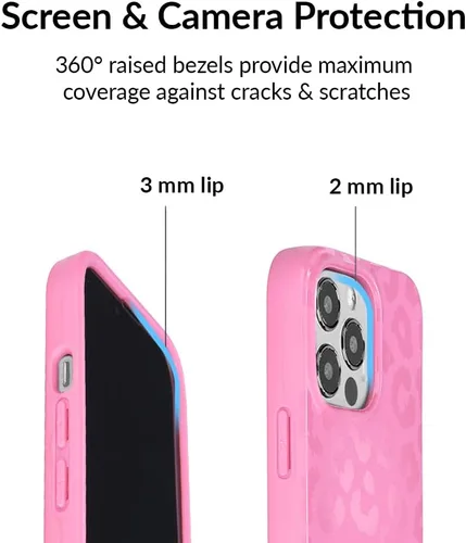 Miniatura 3 de VELVET CAVIAR para iPhone 13 Pro - Funda compatible con MagSafe - Probada para caídas de 10 pies - Estampado de leopardo cebra en rosa intenso Rosa