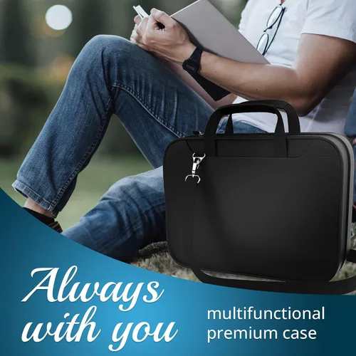 Miniatura 3 de DEHITE Funda para la Biblia para Hombres y Mujeres – Estuche para Biblia Negro Tamaño Extra Grande – Bolso de Mano – Para Libro de 11.2 x 8.4 x 1.8