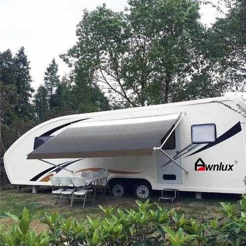 Awnlux Toldo de vinilo duradero para caravana, camioneta, SUV, repuesto de toldo de patio (10, color negro desteñido)