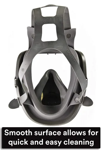 Miniatura 7 de 3M Safety 142-6800 - Respirador de mascarilla completa reutilizable de seguridad, color gris, mediano