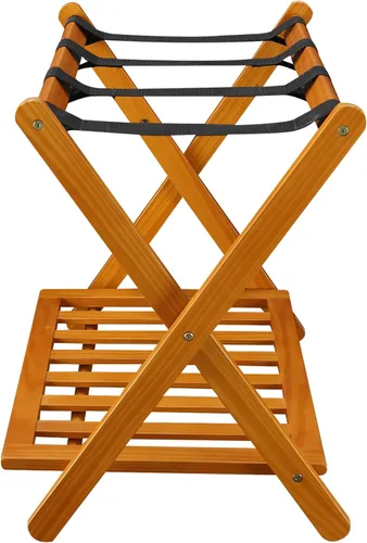 Miniatura 4 de Casual Home estantería para equipaje con estante, madera maciza, Madera, Espresso