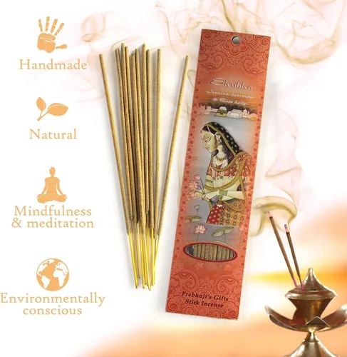 Miniatura 4 de Prabhuji's Gifts Shubha - Varita de incienso enrollada a mano, varillas aromáticas de incienso espiritual, para meditación, yoga, relajación
