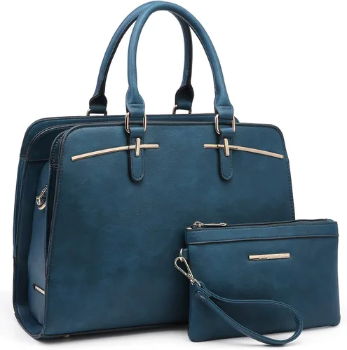 Miniatura 17 de Dasein - Juego de bolso y monedero para mujer, set de 2 piezas con 3 compartimentos, bolso con asa superior y correa para el hombro