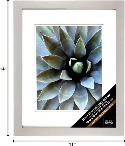 Miniatura 3 de Studio Décor® - Marco de pared gris con paspartú doble