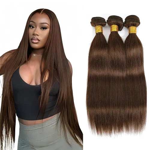 Miniatura 22 de Color 30 paquetes de cabello humano marrón onda del cuerpo paquetes 8 10 12 pulgadas brasileño virgen Remy extensiones de cabello humano doble trama