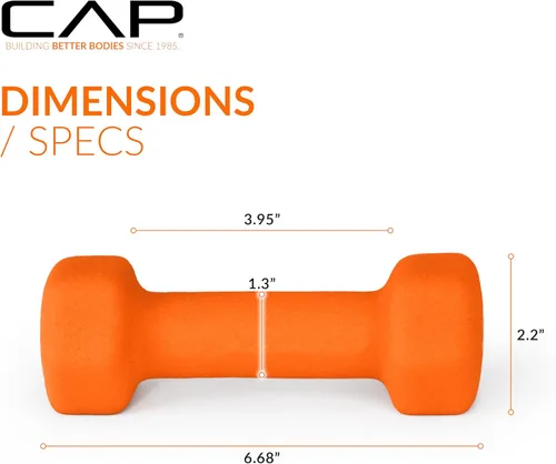 Miniatura 3 de CAP Barbell Neoprene Dumbbell Weights Pairs & Sets Color Series
