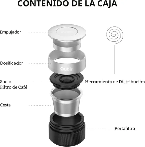 Miniatura 2 de Kit de Accesorios de Espresso Nano OutIn, Cesta Plus, doble disparo