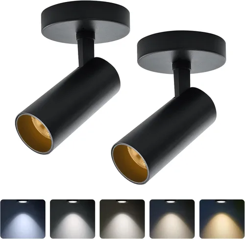 Miniatura 18 de Foco de techo LED 5CCT 2700K/3000K/3500K/4000K/6000K seleccionable regulable, foco de luz empotrada ajustable para interiores, 12 W, CRI 90+