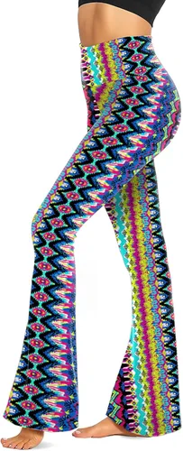 Miniatura 136 de TNNZEET Leggings acampanados negros para mujer, pantalones de yoga cruzados con bolsillos, corte de bota, leggings acampanados