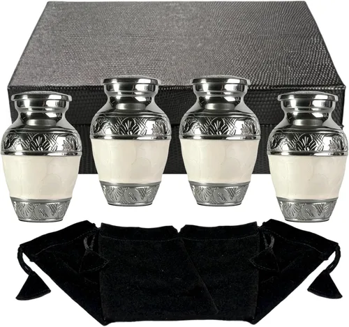 Miniatura 14 de Urnas de cremación para cenizas humanas de adultos femeninos y masculinos – Urnas de entierro y funeral decorativas grandes con diseño de alas