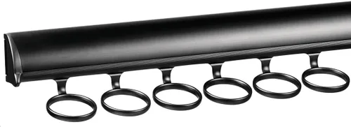 Miniatura 6 de TAG Hardware Premium 6 ganchos 13 7/8 pulgadas de largo extensión completa extraíble Armario Bufanda Rack (aluminio mate con cromo)