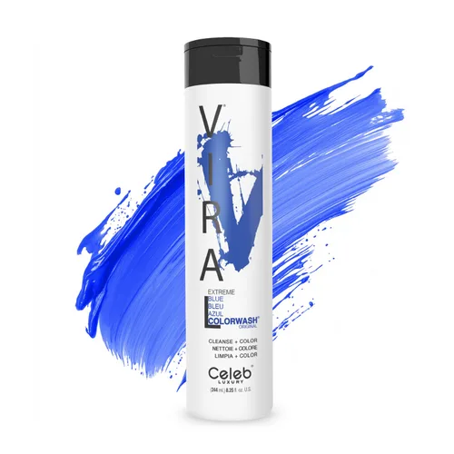 Celeb Luxury Colorwash Color Depositing Shampoo - Color Refresher, Vegan Hair Dye, Bondfix Bond Rebuilder, Viral and Gem Lites Azul