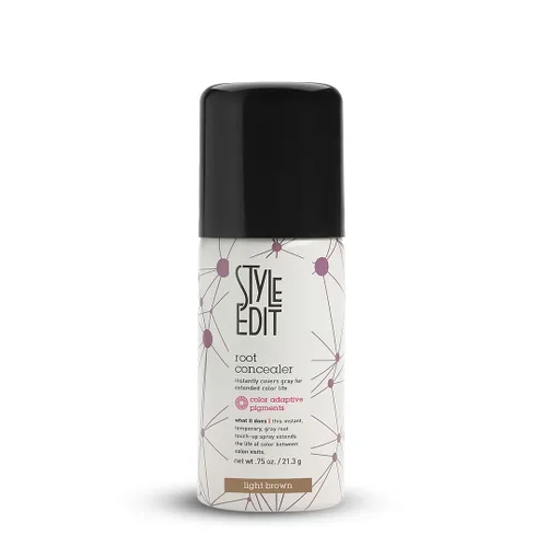 Style Edit Spray de retoque de raíz para cabello castaño claro, cubre el color del cabello para cobertura de cabello gris, tinte temporal para