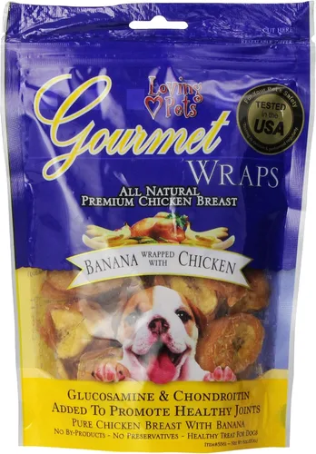Miniatura 9 de Loving Pets Gourmet - Envolturas de manzana y pollo de primera calidad naturales con glucosamina y condroitina, golosinas para perros, 6 onzas