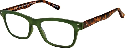 Scojo New York Bookman - Lentes de lectura con luz azul, hechos a mano, resistentes a los arañazos, para mujeres y hombres, color verde Amazon