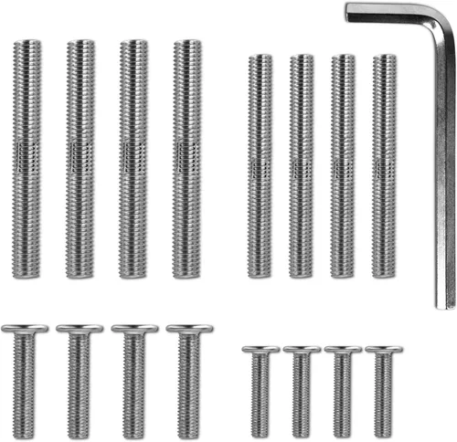 Miniatura 8 de Tornillos M10 y M8 de repuesto para postes rascadores Cat con llave Allen, 4 pernos roscados y 4 tornillos