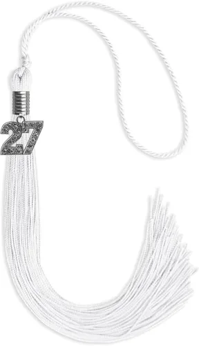 Miniatura 91 de Endea Graduation Borla de un solo color con dije de plata brillante (oro antiguo, 2022)
