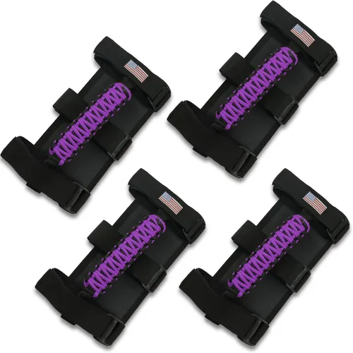 Miniatura 14 de 4 asas de agarre para barra antivuelco, compatibles con Jeep Wrangler JLU JK JKU TJ YJ LJ JT JL y Gladiator JT 1987-2021 UTV y ATV, se adapta a