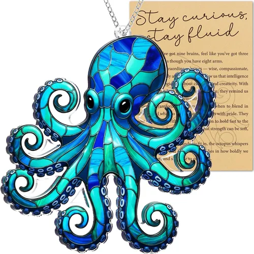 Miniatura 11 de Adorno acrílico de tortuga marina con tarjeta de historia, regalos de tortuga marina para mujeres, regalos de playa para mujeres, adornos de Navidad