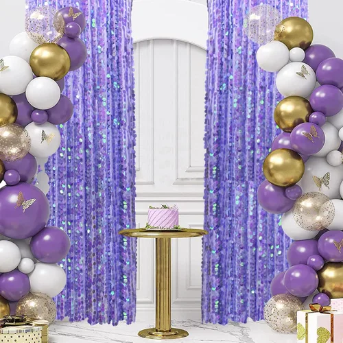 Miniatura 11 de Cortinas de Telón de Fondo de Lentejuelas de Oro Grande Payatte de 18MM, Cortinas de Telón de Fondo de Lentejuelas para Acción de Gracias, Navidad