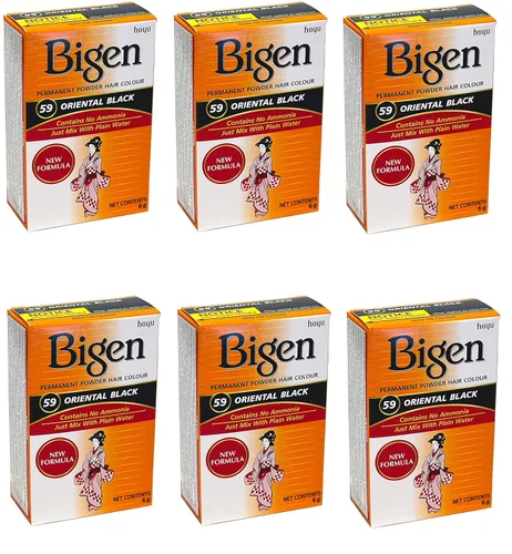 Miniatura 32 de Bigen - Tinte permanente en polvo, marrón medio intenso #56, 0.21 onzas (paquete de 3 unidades)